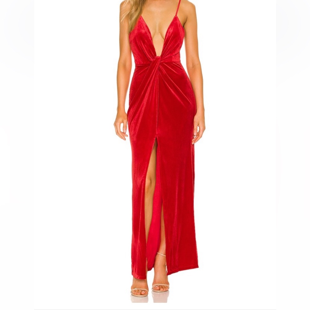 Superdown - Aurora Deep V Maxi dress
